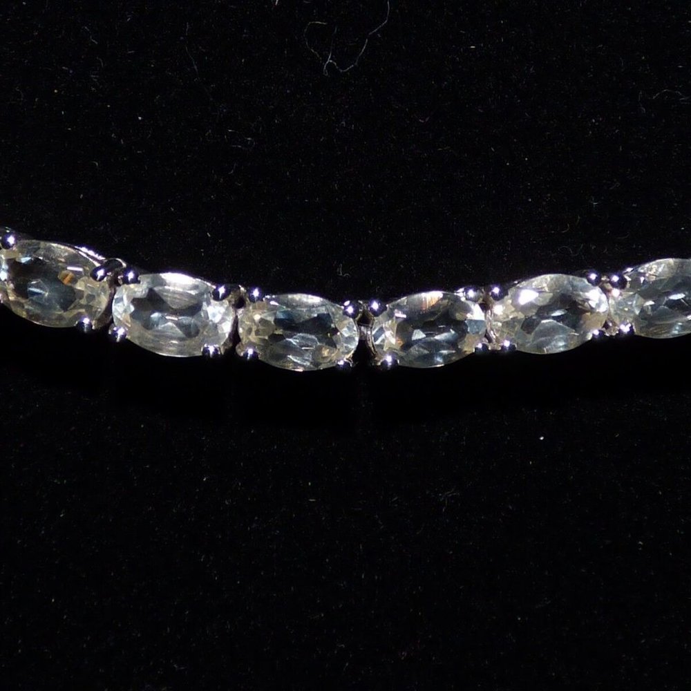 TCW 28.23 CTS "PLUSH DIAMOND" SERENITE STERLING SILVER TENNIS NECKLACE LE 50